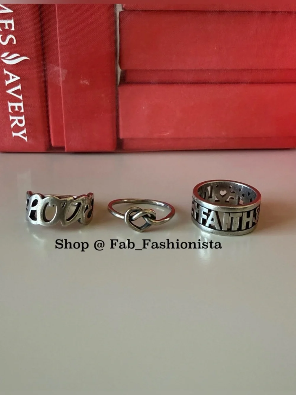 James Avery sterling Silver Ring Set
